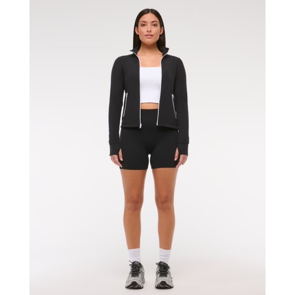 YPB Your Personal Best Women High Rise 7 Inch Biker Shorts Onyx Black XS